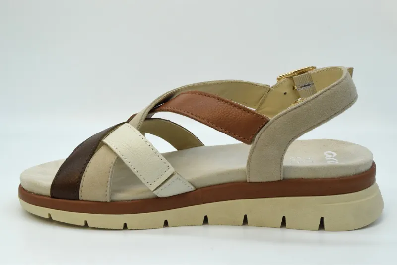 Ara Sandalo fasce incrociate Cambridde-S forma G 12-26508 07 Cream/mousse/mocca - immagine 3