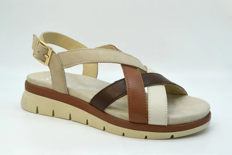 Ara Sandalo fasce incrociate Cambridde-S forma G 12-26508 07 Cream/mousse/mocca - immagine 2