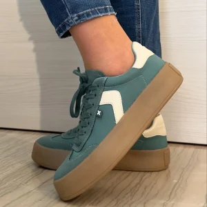 SNEAKER XTI VERDE E BEIGE
