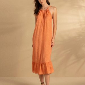 Abito lungo donna viscosa indi long