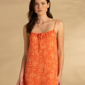 Abito lungo donna viscosa palme long