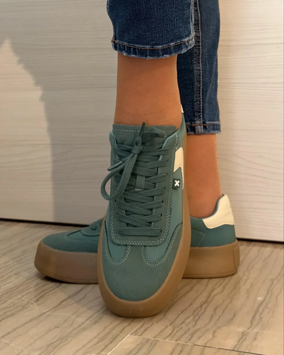 SNEAKER XTI VERDE E BEIGE - immagine 4