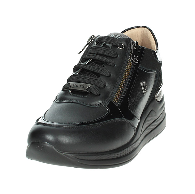 Sneaker Donna KEYS in pelle – K-9814 NERO - immagine 3