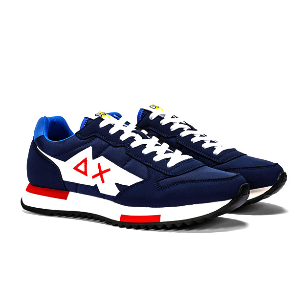 Sneaker Uomo SUN68 in tessuto e pelle – NIKI SOLID Z33121 NAVY BLUE - immagine 3