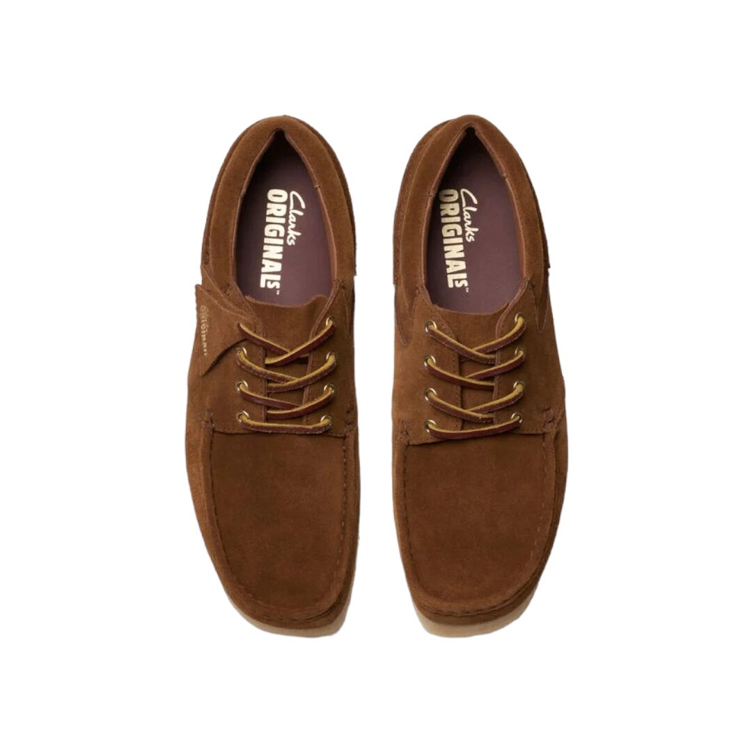 SCARPE STRINGATE “Wallabees – Clarks” IN CAMOSCIO COLA FONDO PARA 30 mm - immagine 4