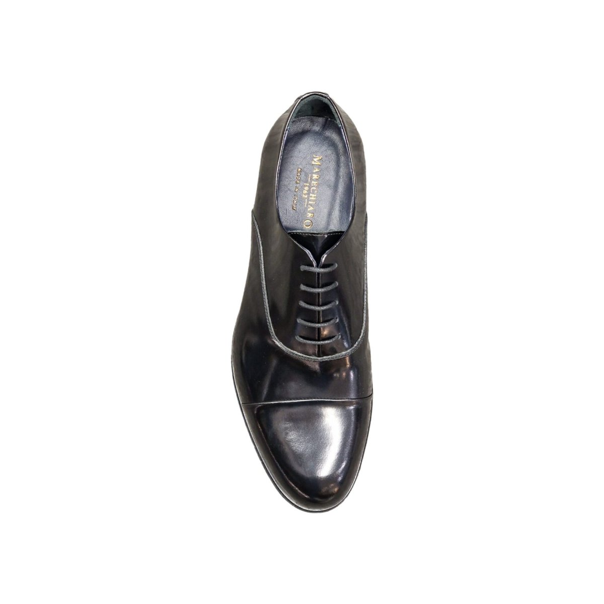 SCARPE STRINGATE “Marechiaro – Francesina” IN VITELLO NERO FONDO GOMMA - immagine 4