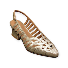 DE’COLLETE’ “Slingback – Duccio del Duca” IN PELLE ORO 40 mm