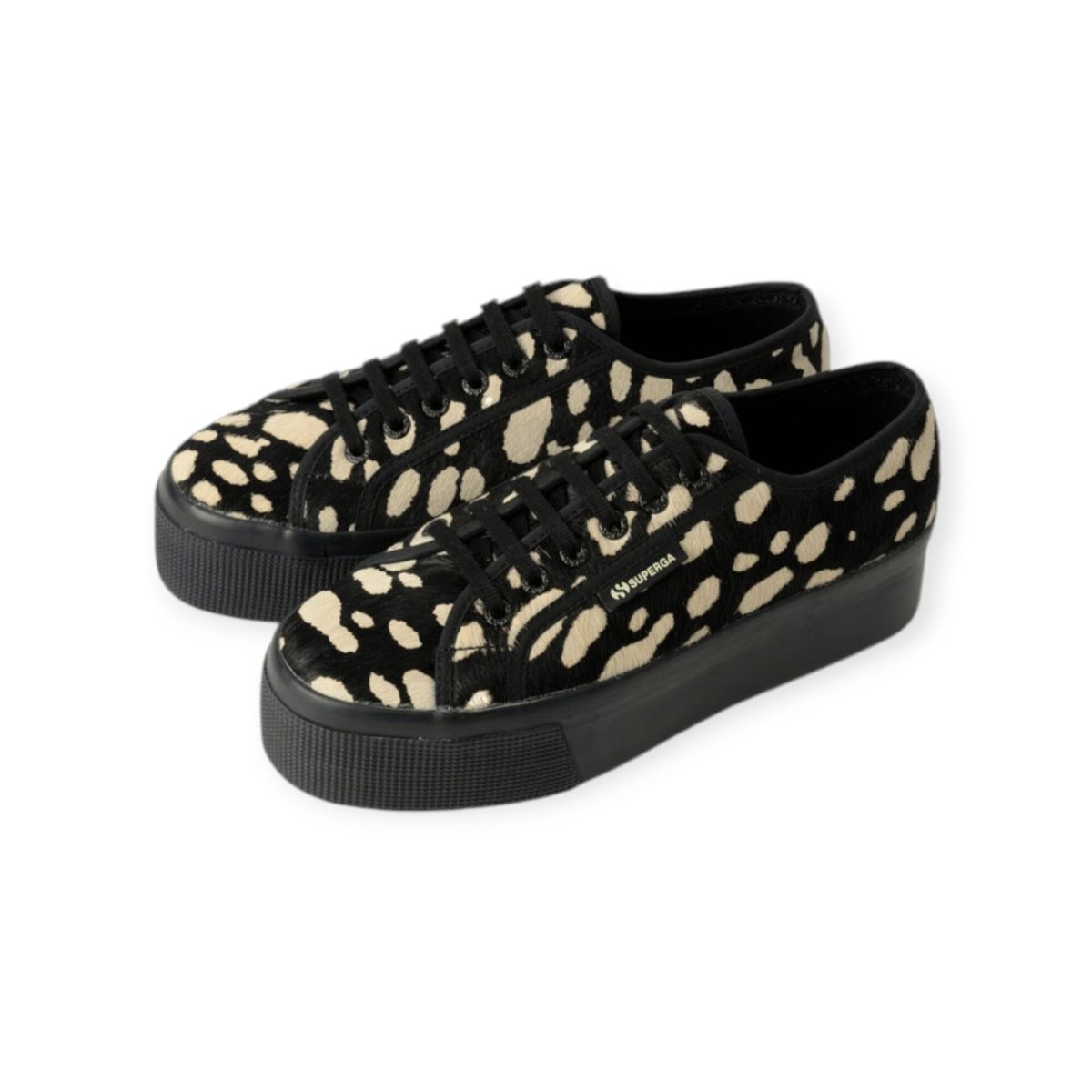 SCARPE STRINGATE “Dk Dalmatian Calf Hair – Superga” IN CAVALLINO MACULATO NERO/BEIGE 40 mm - immagine 4