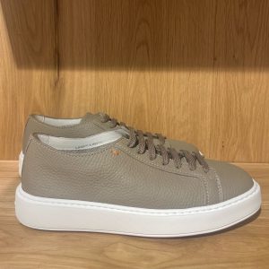Santoni Sneaker in pelle bottolata sabbia