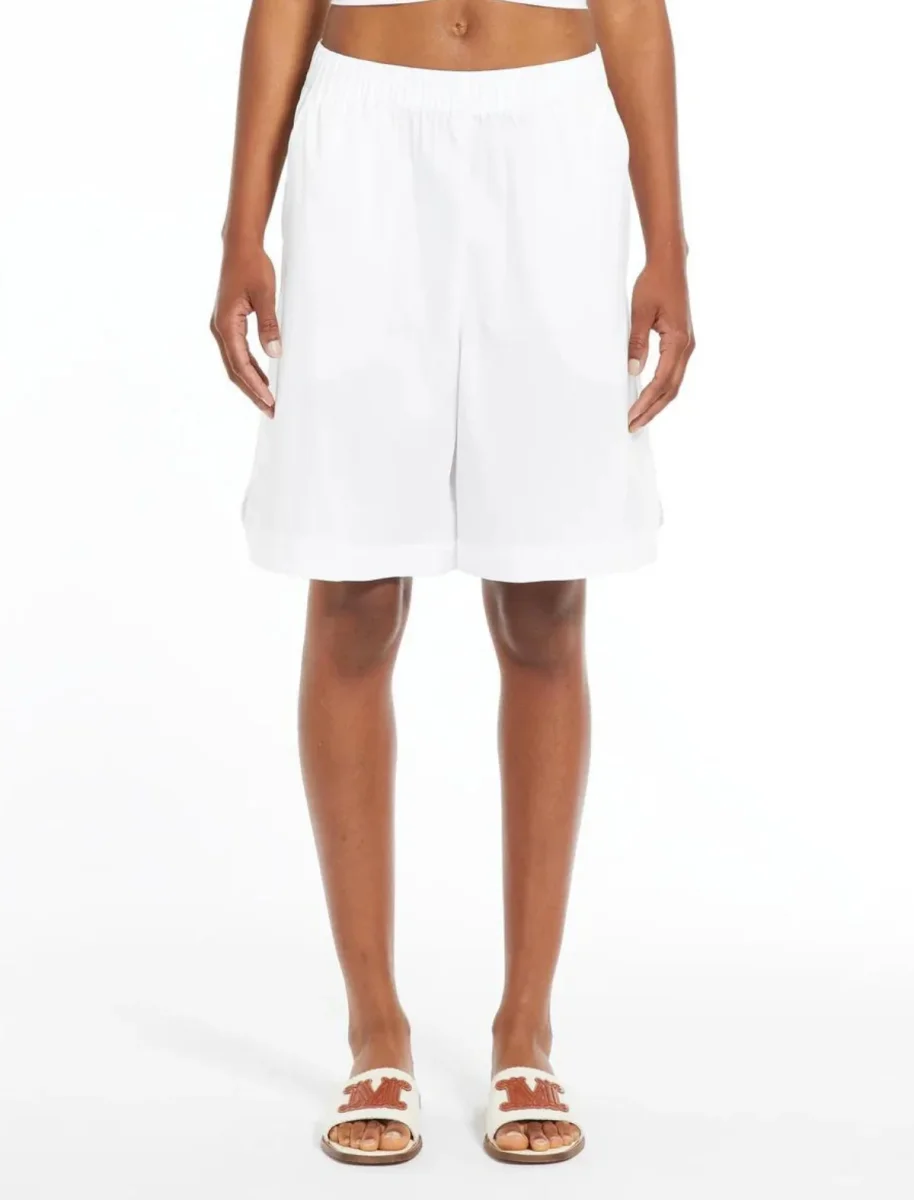 Pantaloncino in popeline maxmara beachwear - immagine 2