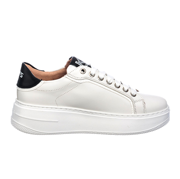 Sneaker Donna KEYS in pelle – K-9883 WHITE/BLACK - immagine 4