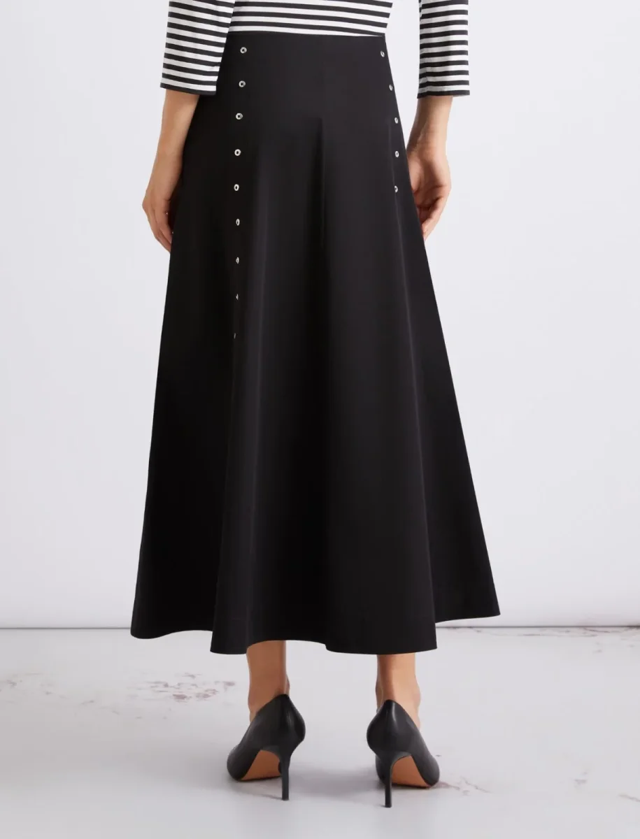 Gonna svasata in gabardina di cotone - NERO MARELLA - immagine 4