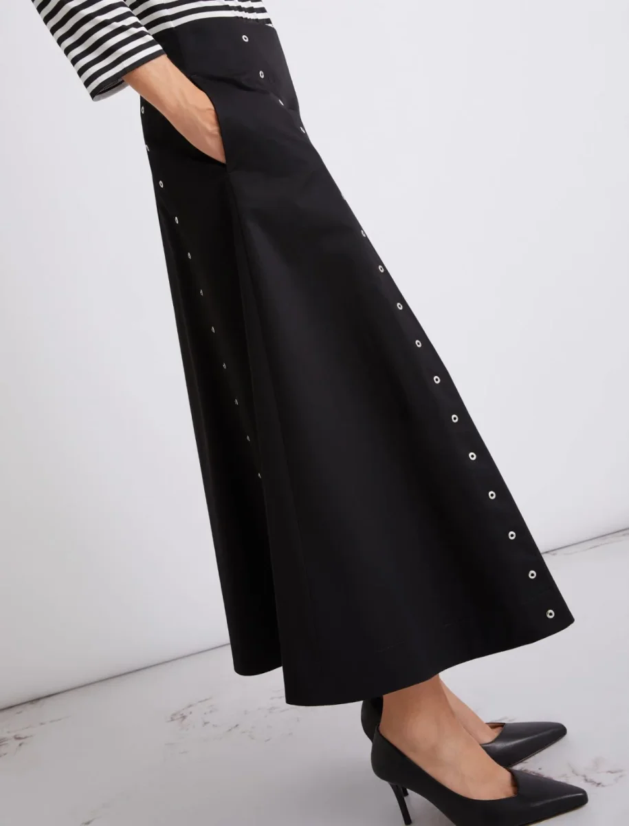 Gonna svasata in gabardina di cotone - NERO MARELLA - immagine 6