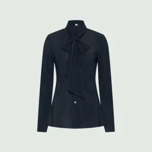 Camicia in crêpe de Chine di pura seta - ANTRACITE MARELLA MONOCHROME