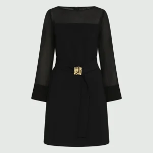 Abito con cintura in envers satin e georgette - NERO MARELLA ART. 365