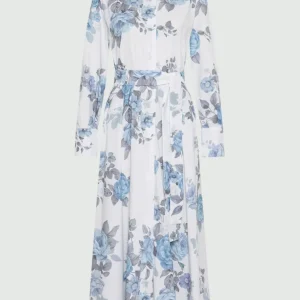 Chemisier in popeline di cotone stretch - AZZURRO MARELLA