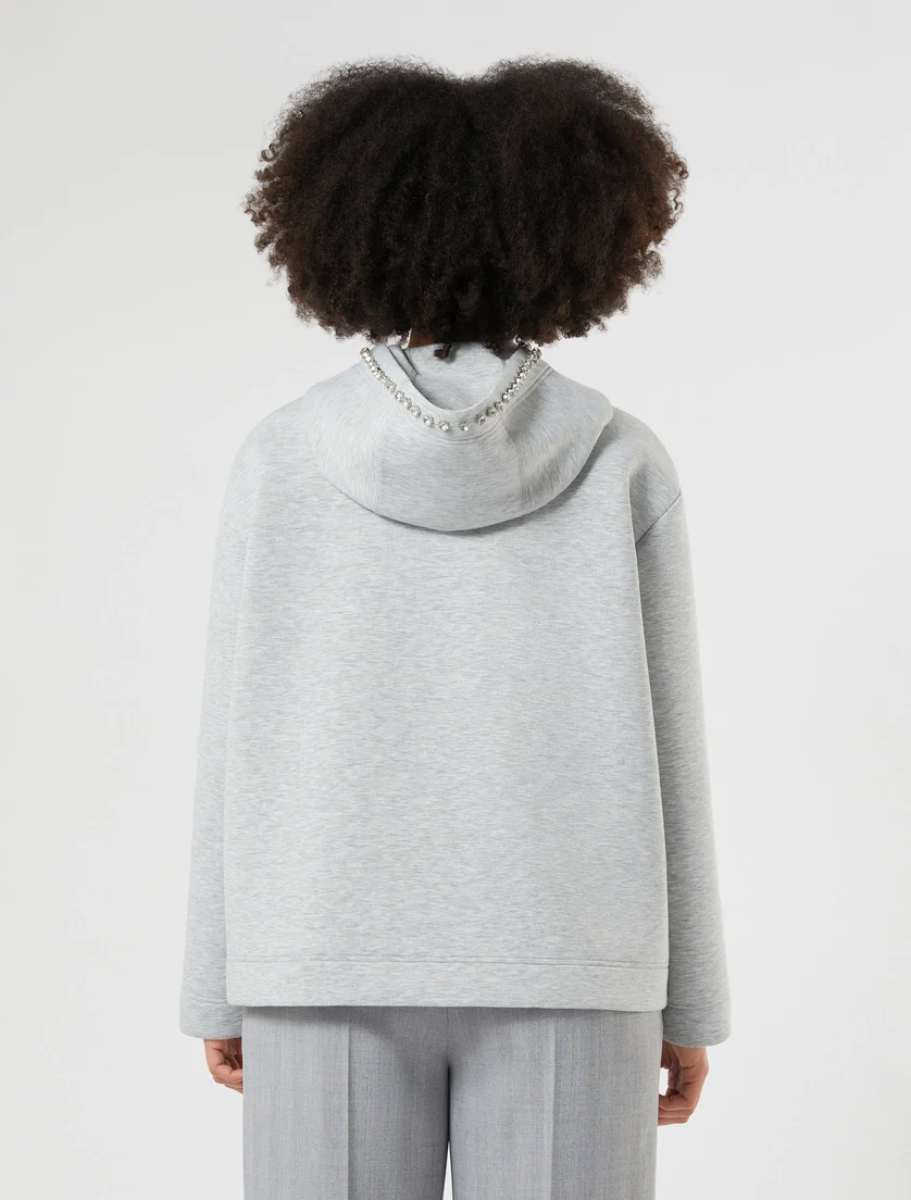 Felpa in jersey scuba - GRIGIO PERLA PERSONA BY MARINA RINALDI - immagine 4