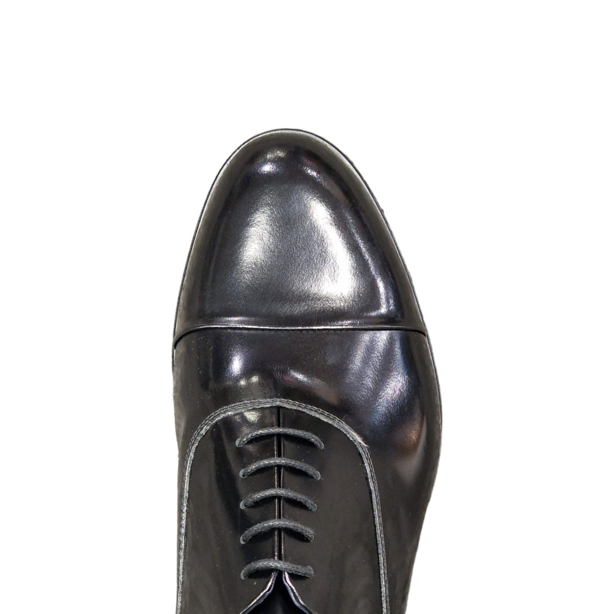 SCARPE STRINGATE “Marechiaro – Francesina” IN VITELLO NERO FONDO GOMMA - immagine 6