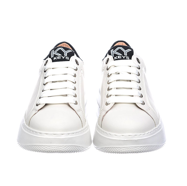 Sneaker Donna KEYS in pelle – K-9883 WHITE/BLACK - immagine 5