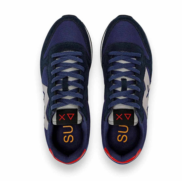 Sneaker Uomo SUN68 in tessuto e camoscio – JAKI BASIC Z43113 NAVY BLUE - immagine 5