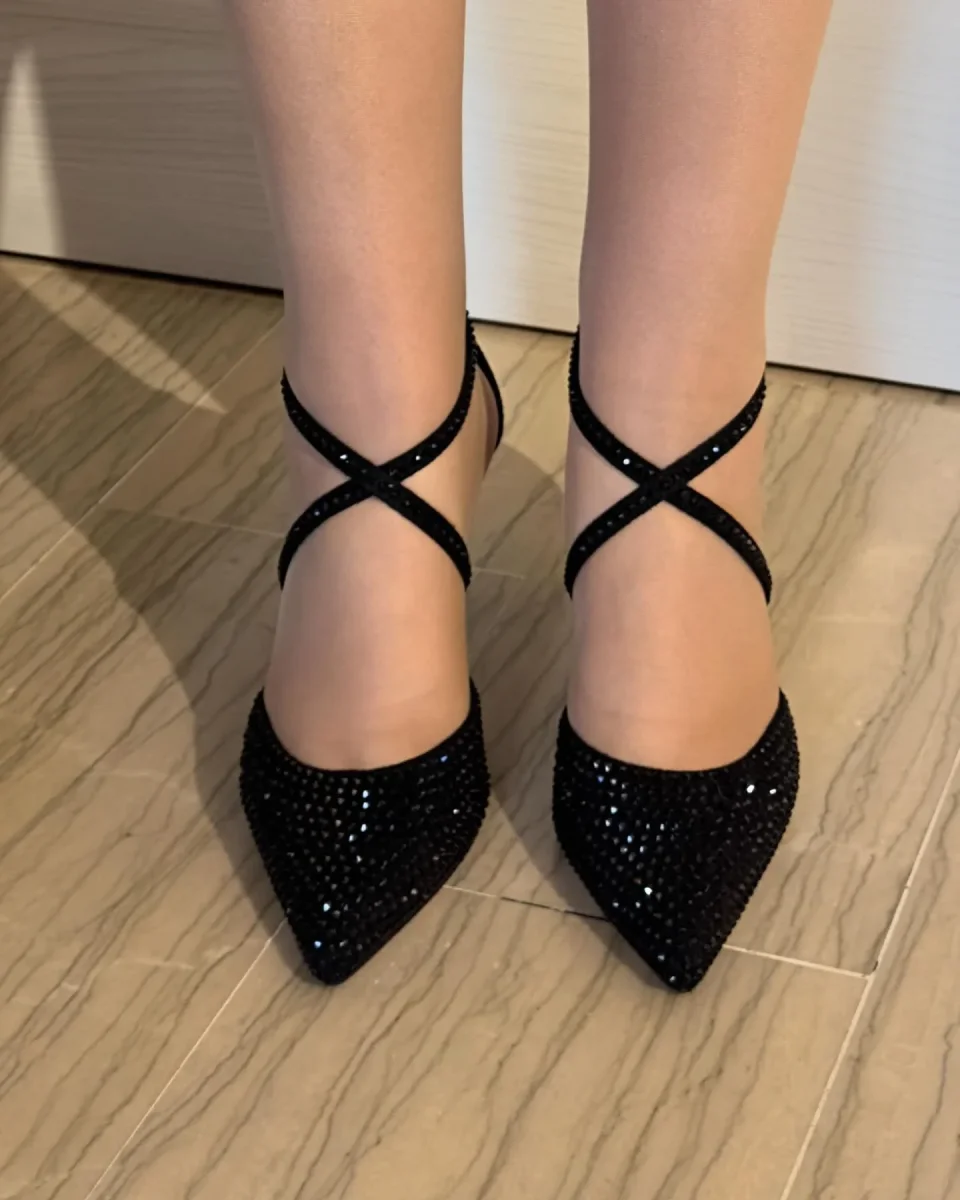 DÉCOLLETÉ AZAREY IN PELLE NERA - immagine 3