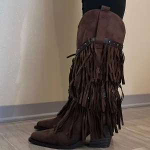 STIVALE DONNA CRICHIC TEXANO IN PELLE CAFFÈ