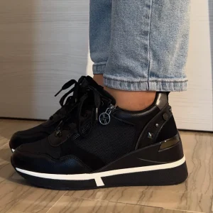 SNEAKER XTI NERA CON TACCO E ZIP