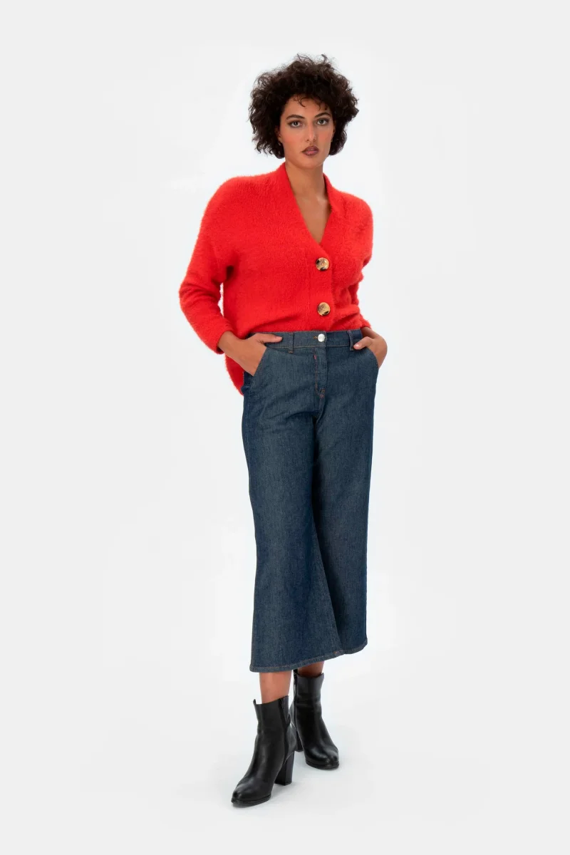 Kaila Oh01 Jeans cropped in denim blu - immagine 3