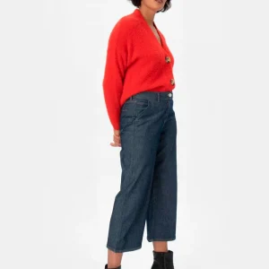 Kaila Oh01 Jeans cropped in denim blu