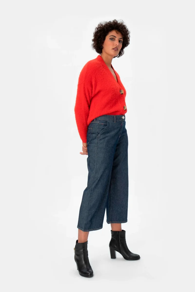 Kaila Oh01 Jeans cropped in denim blu - immagine 2