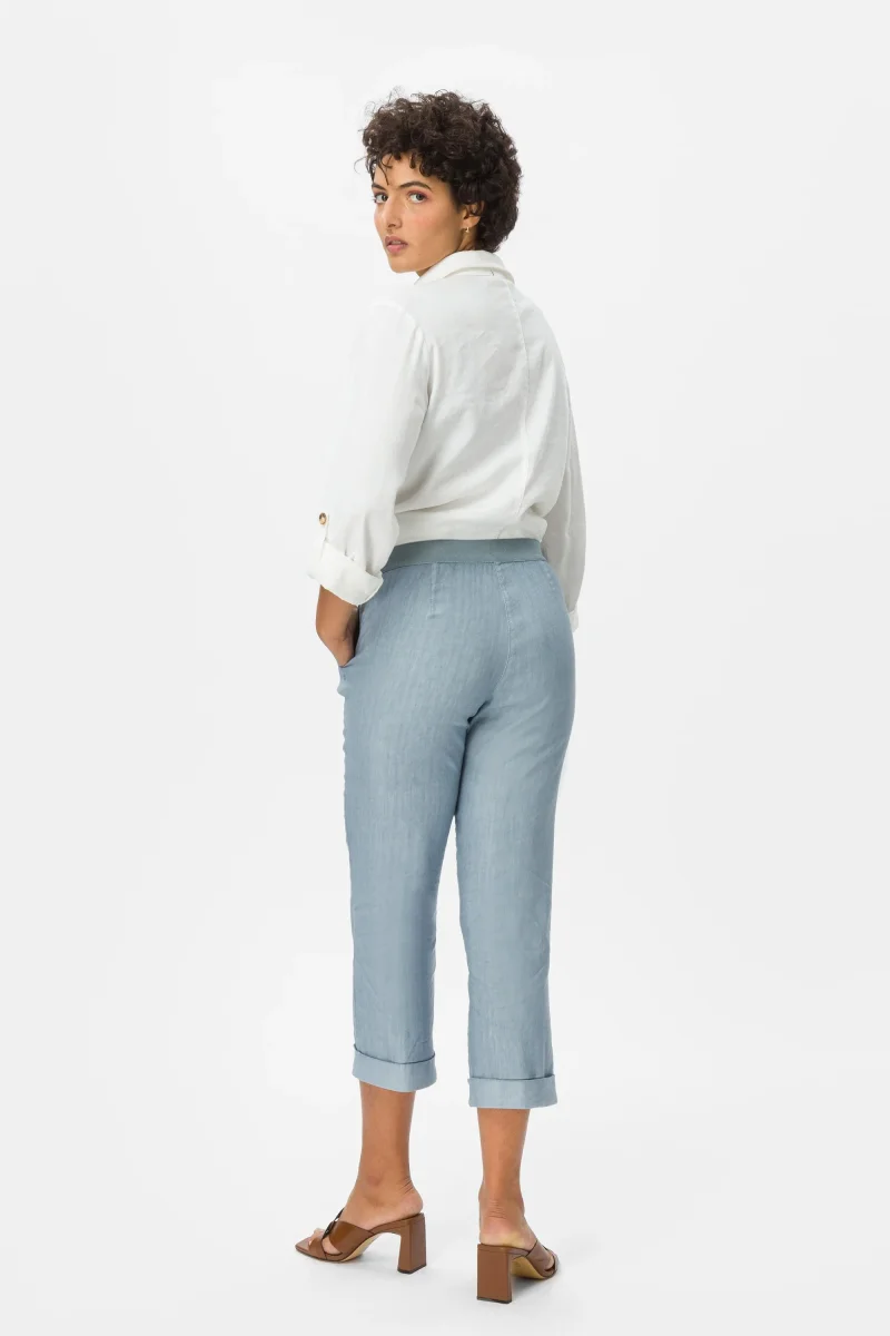 Merci Gax Pantalone di lino viscosa stretch - immagine 8