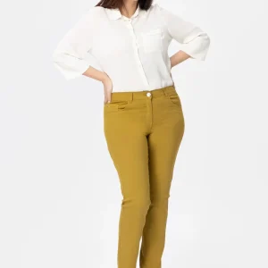 Demetra Th/S Pantalone cotone con dettaglio strass