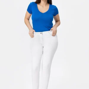 Malena Th pantalone push up super stretch con dettaglio strass