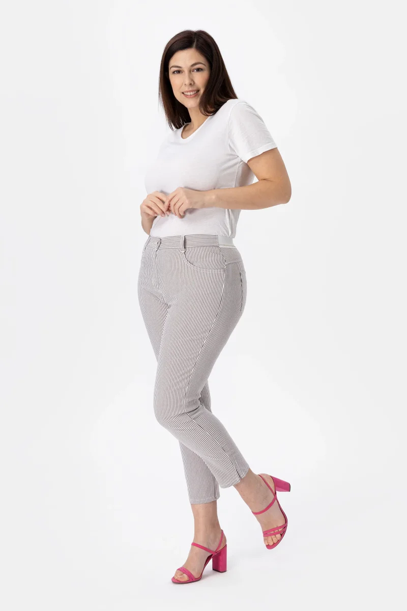 Lenny Ntd Pantalone Rigato di cotone super elastico - immagine 7