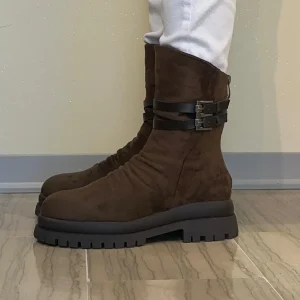 STIVALETTO DONNA CRICHIC IN PELLE SCAMOSCIATA COLOR CAFFÈ