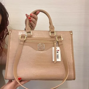 BORSA DONNA XTI RIGIDA ROSA ANTICO A MANO O A TRACOLLA