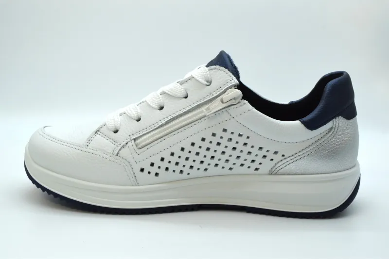 Ara Sneaker donna Osaka calzata H zeppa 30 mm 12-25526 12 Weiss/silber/night - immagine 3
