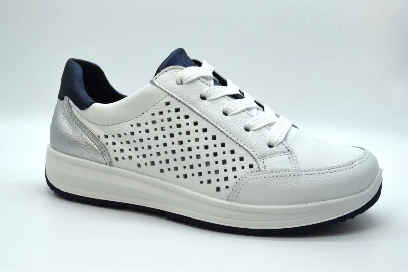Ara Sneaker donna Osaka calzata H zeppa 30 mm 12-25526 12 Weiss/silber/night
