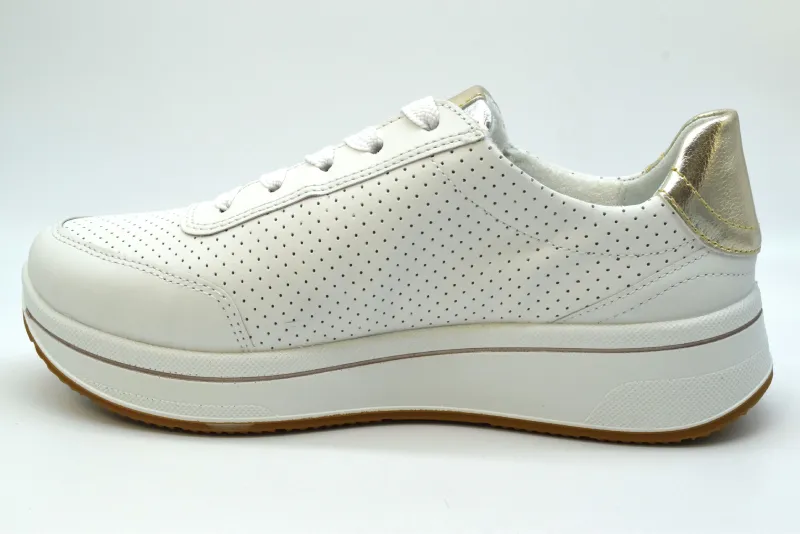 Ara Sneaker Donna Sapporo Calzata H 12-27550 04 Weiss/silber/platin - immagine 3