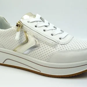 Ara Sneaker Donna Sapporo Calzata H 12-27550 04 Weiss/silber/platin