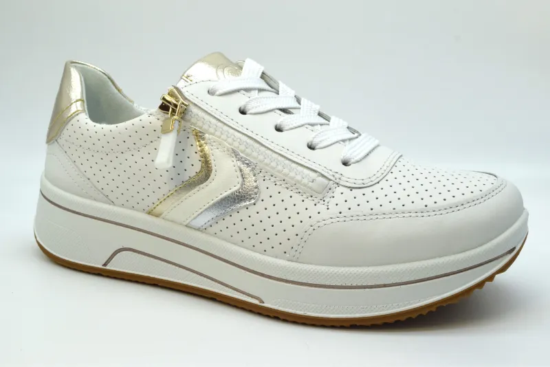 Ara Sneaker Donna Sapporo Calzata H 12-27550 04 Weiss/silber/platin - immagine 2