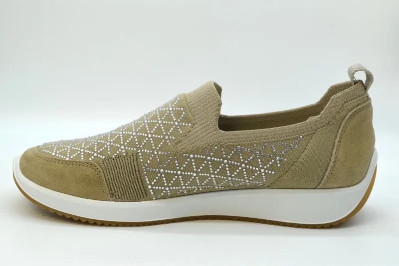 Ara Slip On Elasticizzata Lissabon Calzata G Zeppa 35 12-54050 08 Sand/silver/sand - immagine 3