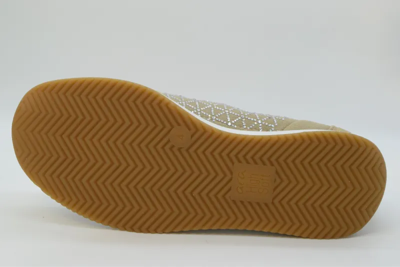 Ara Slip On Elasticizzata Lissabon Calzata G Zeppa 35 12-54050 08 Sand/silver/sand - immagine 4
