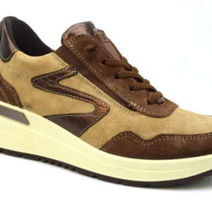 Ara Sneakers lacci elastici linea Garda-calz H 12-57701 03 Mocca/biscuit