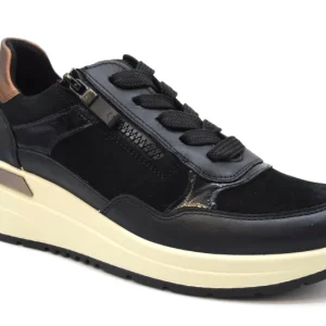 Ara Sneakers string+zip-linea Garda-calz H 12-57702 01 Schwarz/nuts