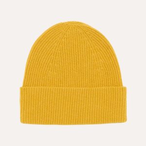 Ballantyne Berretto in lana a coste giallo