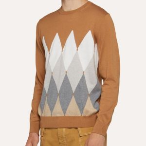 Ballantyne Maglia Rombo Classico in cotone e cashmire