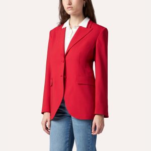 Ballantyne Giacca a due bottoni in misto lana vergine rosso