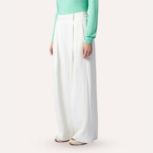 Ballantyne Pantaloni a Palazzo in lino e seta