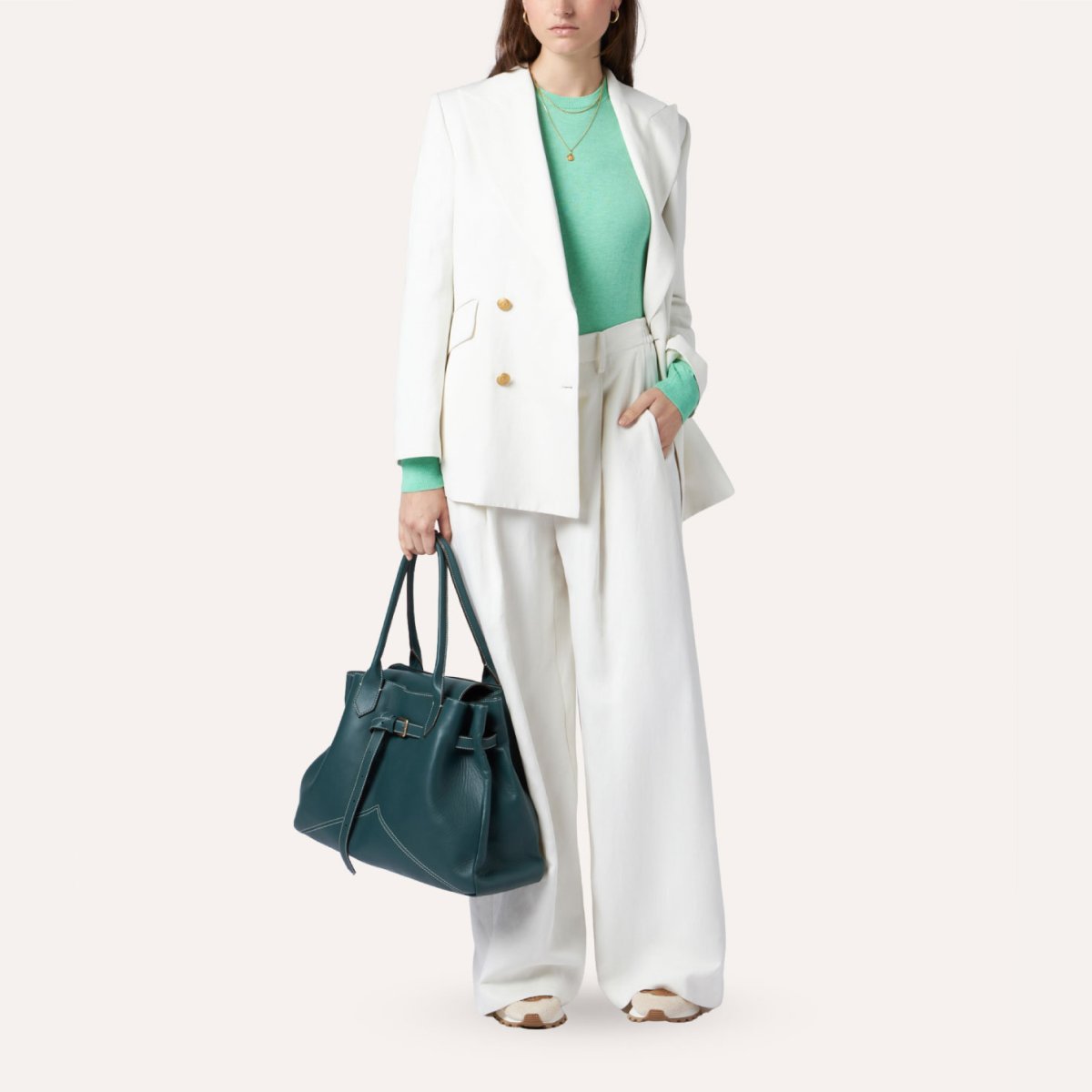 Ballantyne Pantaloni a Palazzo in lino e seta - immagine 5